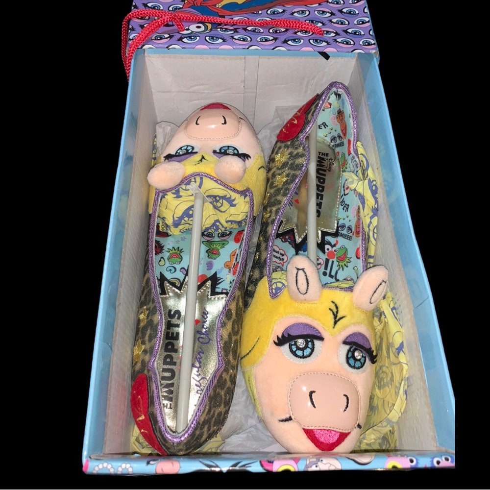 Irregular Choice Disney MUPPETS Miss Piggy Cheetah flat shoes sz 39 EU 8 1/2 US - Picture 4 of 14